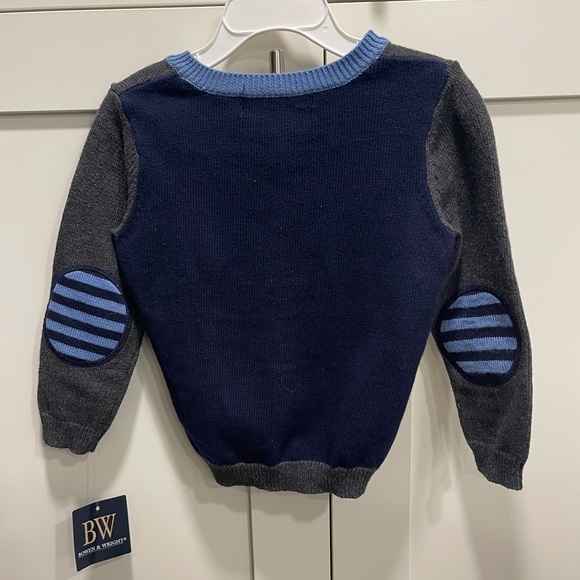 New 18M baby boy sweater with Tie and elbow pads - Picture 3 of 6